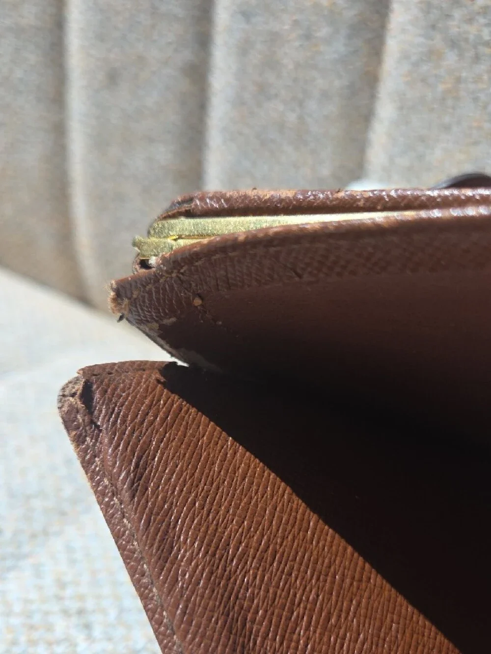 Louis Vuitton Monogram Canvas Brown and Gold Snap Compact Wallet
